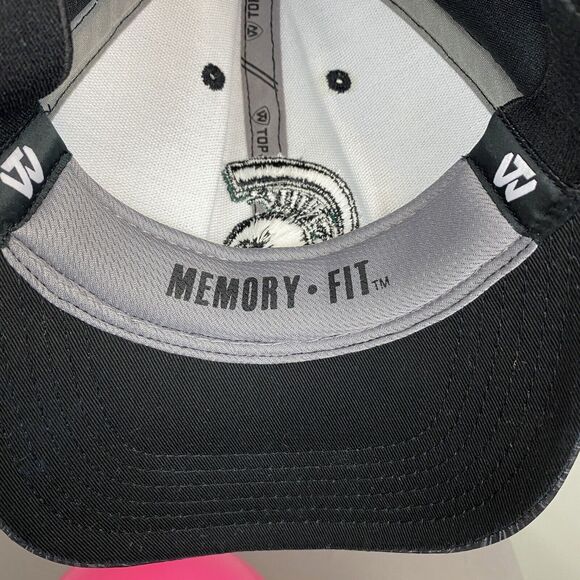 Top of the World Michigan State Black Green Hat One Size Fit All Memory‎ Fit - Picture 6 of 10